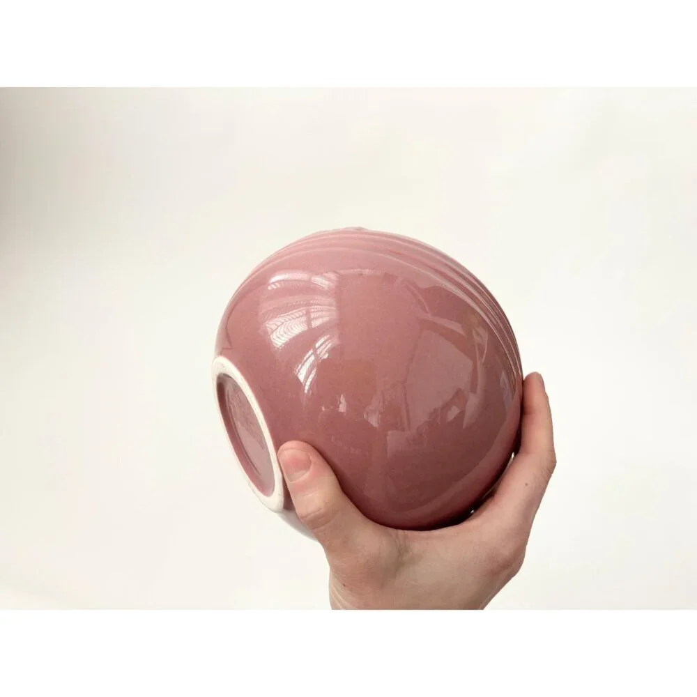 Dusty Rose Minimalist Bulbous Glazed Pottery Midcentury Modern 1980's Vase